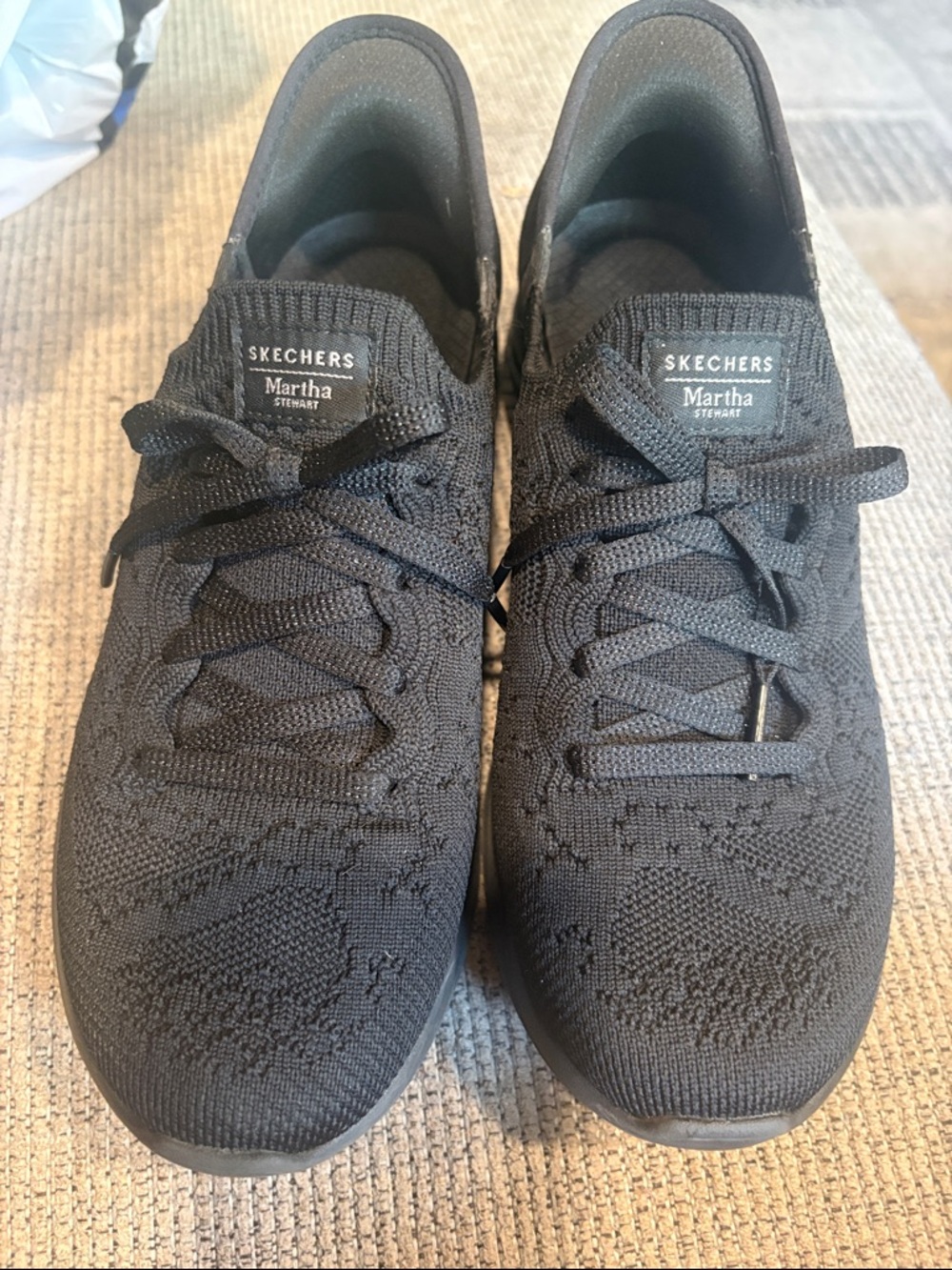 Skechers Martha Slip-On Knit Sneakers - Black